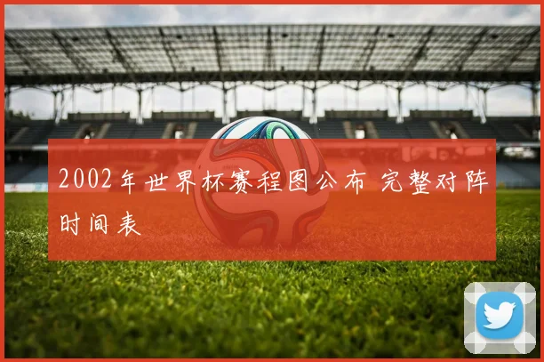 2002年世界杯赛程图公布 完整对阵时间表